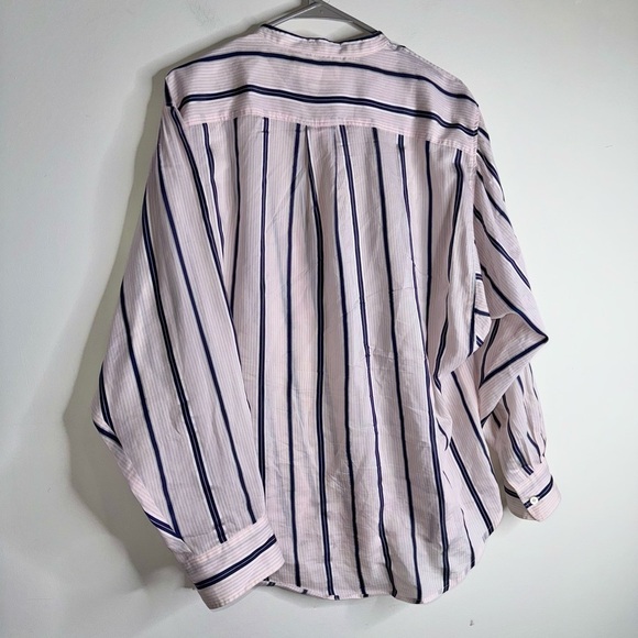 Isabel Marant Etoile Satchell Button Down Top 38 Striped Light Pink - Picture 4 of 12